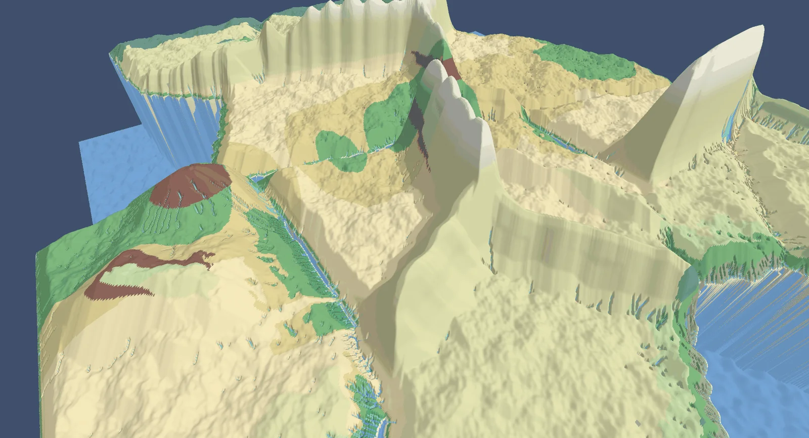 Detail of a tectonic coastline