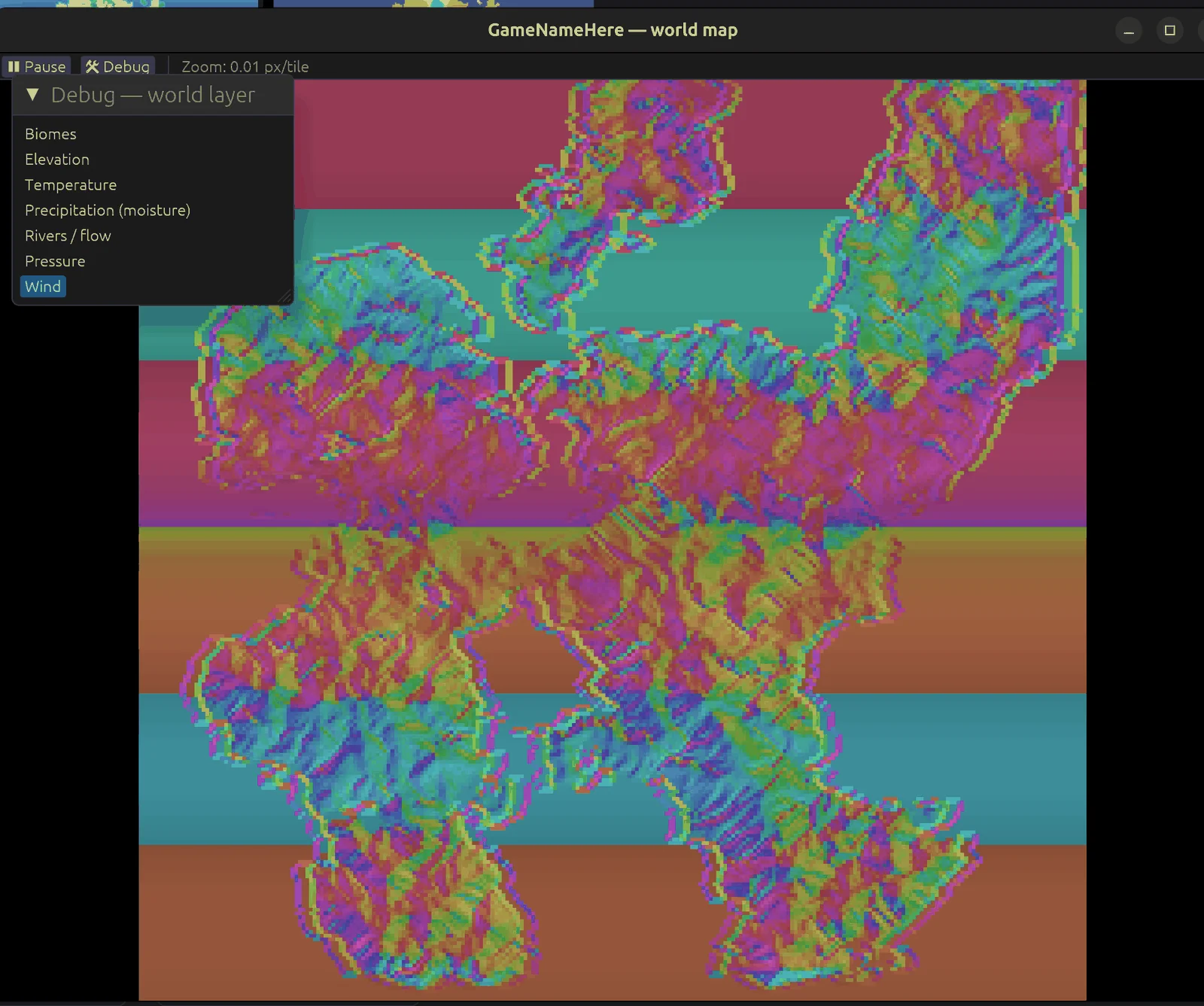 Final world colored by precipitation